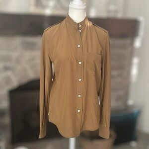 Celine Tan Button Down Shirt